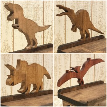 受注制作☆恐竜がいる飾り棚☆恐竜☆Dinosaurs☆他恐竜のリクエスト可能の画像