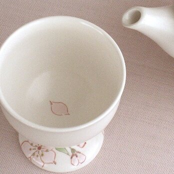 色絵金彩足付盃 桜の画像